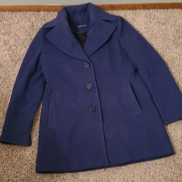 Calvin Klein Jackets & Blazers - Navy blue Calvin Klein trenchcoat, hidden …